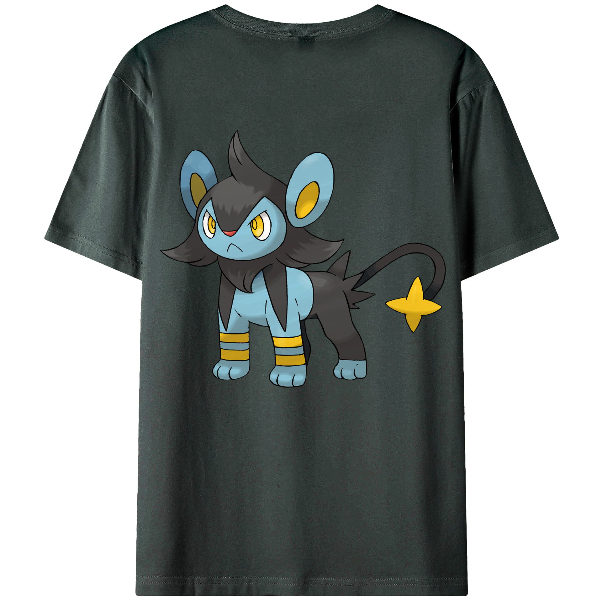 （画像用） ポケットモンスター Pokémon 綿100％ メンズ半袖Tシャツ（バックプリント） 通気性